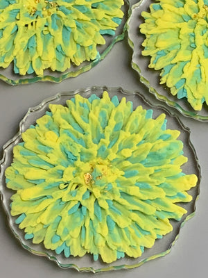 3D Floral Coasters - Chrysanthemums