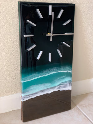 “Calm”: Emerald Isle Beach Scene Wall Clock