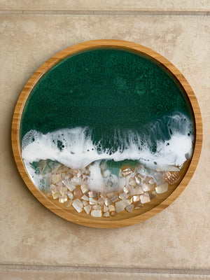 Bamboo Wood Tray - Mother of Pearl