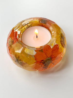 Dried Flowers Candle Holder